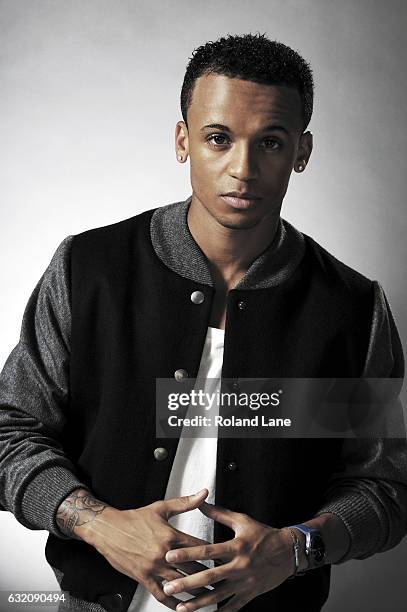 Singer Aston Merrygold with pop band JLS is photographed on September 16, 2011 in London, England.