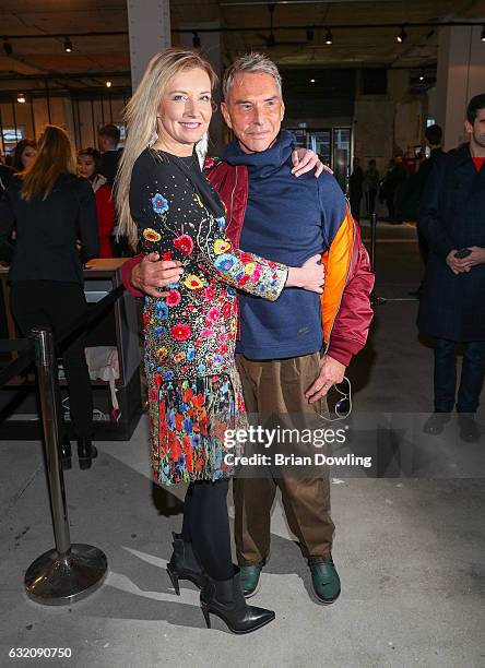 Fashion designer Wolfgang Joop and his daughter Jette Joop attend the Vladimir Karaleev show during the Mercedes-Benz Fashion Week Berlin A/W 2017 at...