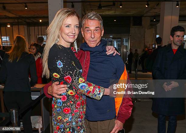 Fashion designer Wolfgang Joop and his daughter Jette Joop attend the Vladimir Karaleev show during the Mercedes-Benz Fashion Week Berlin A/W 2017 at...