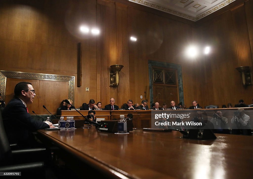 Senate Holds Confirmation Hearing for Treasury Security Nominee Steven Mnuchin