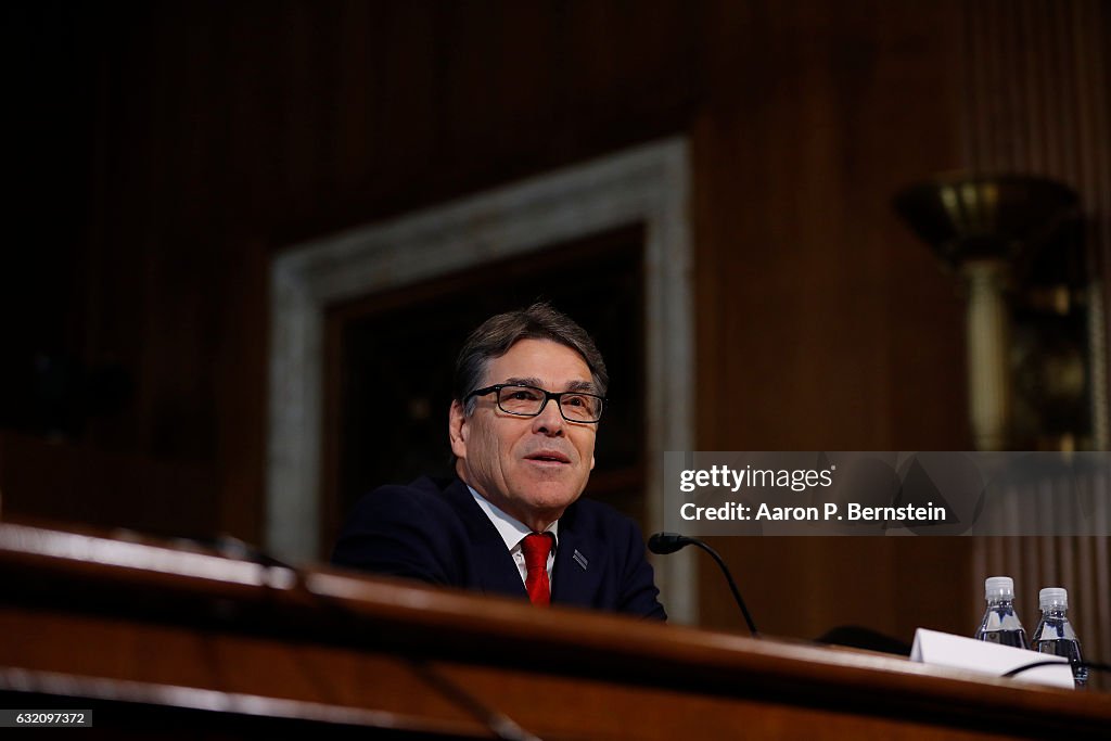 Senate Committee Holds Confirmation Hearing For Rick Perry To Become Energy Secretary