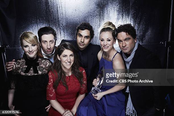 The Cast of The Big Bang Theory visit with the CBS Photo Booth during the PEOPLE'S CHOICE AWARDS, the only major awards show where fans determine the...