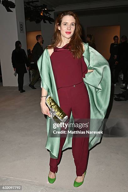 Julia Malik attends the Michael Sontag show during the Mercedes-Benz Fashion Week Berlin A/W 2017 at Kaufhaus Jandorf on January 19, 2017 in Berlin,...