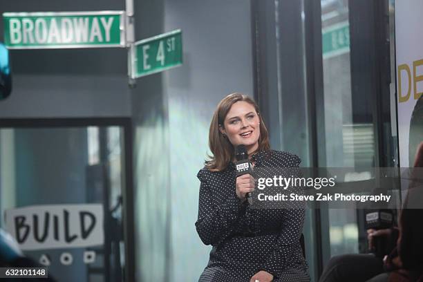 Actress Emily Deschanel attends Build Series to discussher show "Bones" at Build Studio on January 19, 2017 in New York City.