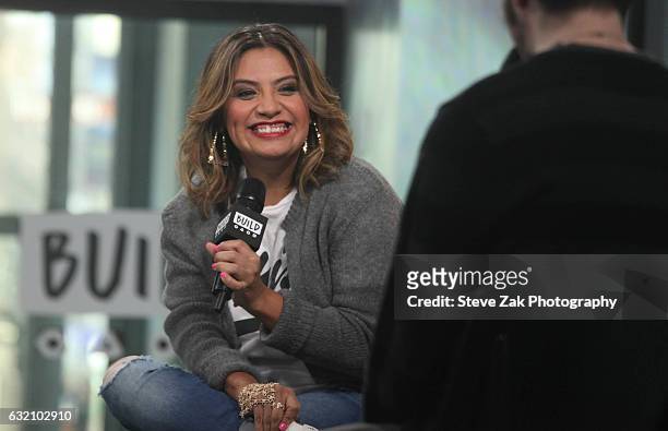 Comedian Cristela Alonzo attends Build Series to discuss her role in "Lower Classy" at Build Studio on January 19, 2017 in New York City.