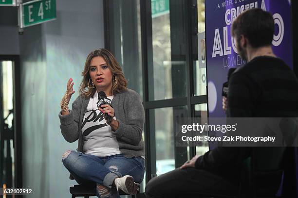 Comedian Cristela Alonzo attends Build Series to discuss her role in "Lower Classy" at Build Studio on January 19, 2017 in New York City.