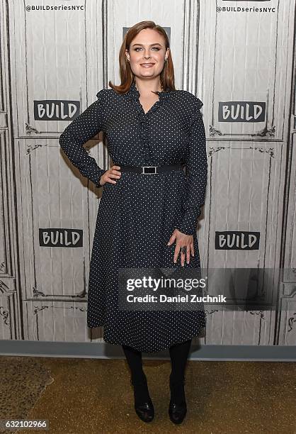 Emily Deschanel attends the Build Series to discuss her show 'Bones' at Build Studio on January 19, 2017 in New York City.