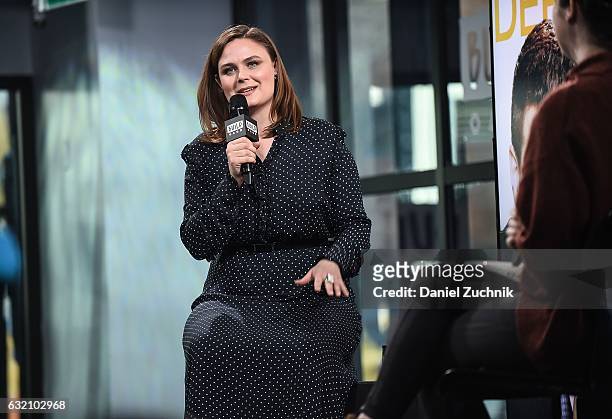 Emily Deschanel attends the Build Series to discuss her show 'Bones' at Build Studio on January 19, 2017 in New York City.