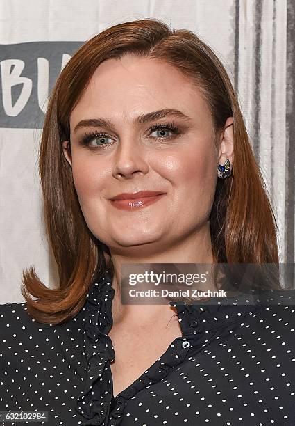 Emily Deschanel attends the Build Series to discuss her show 'Bones' at Build Studio on January 19, 2017 in New York City.