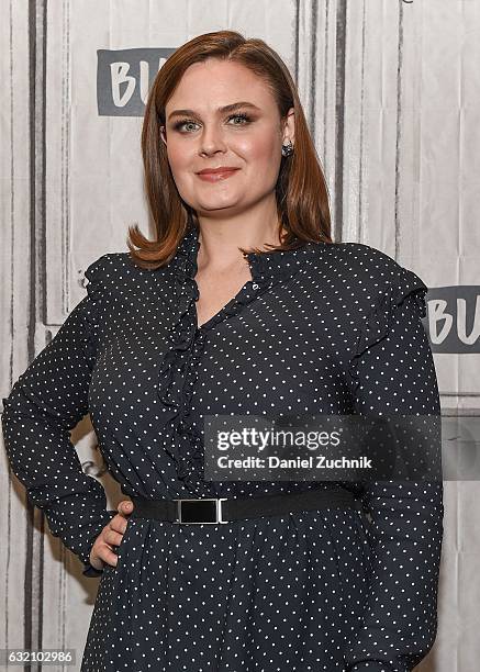 Emily Deschanel attends the Build Series to discuss her show 'Bones' at Build Studio on January 19, 2017 in New York City.