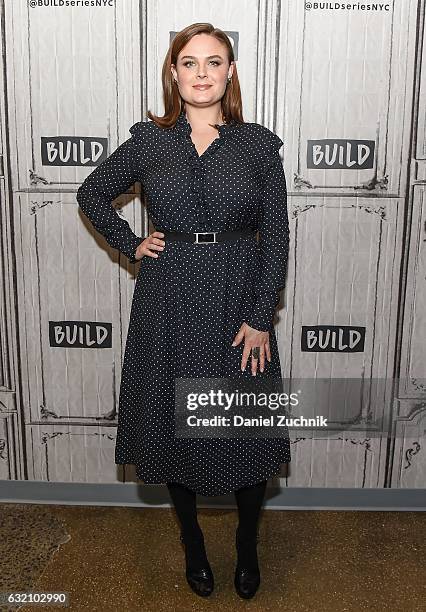 Emily Deschanel attends the Build Series to discuss her show 'Bones' at Build Studio on January 19, 2017 in New York City.