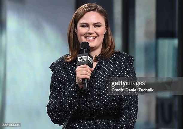 Emily Deschanel attends the Build Series to discuss her show 'Bones' at Build Studio on January 19, 2017 in New York City.