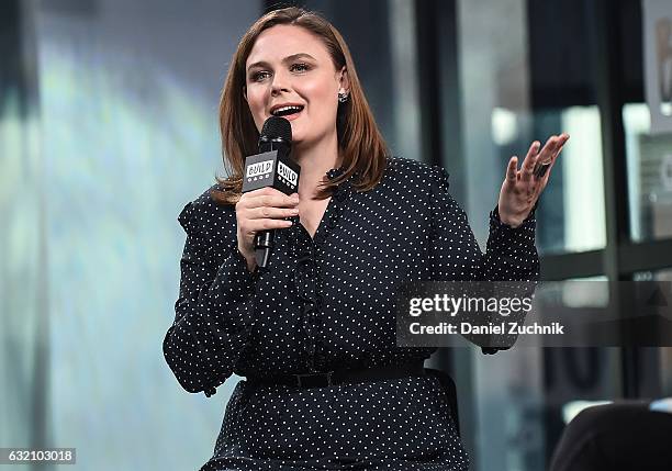 Emily Deschanel attends the Build Series to discuss her show 'Bones' at Build Studio on January 19, 2017 in New York City.