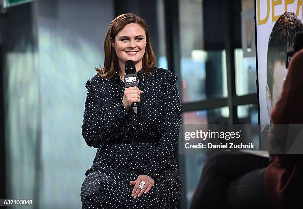 Emily Deschanel attends the Build Series to discuss her show 'Bones' at Build Studio on January 19, 2017 in New York City.