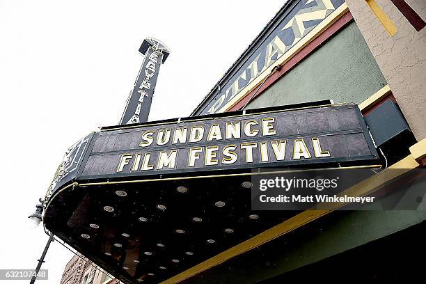 General view the Egyptian Theater at the 2017 Sundance Film Festival on January 19, 2017 in Park City, Utah.