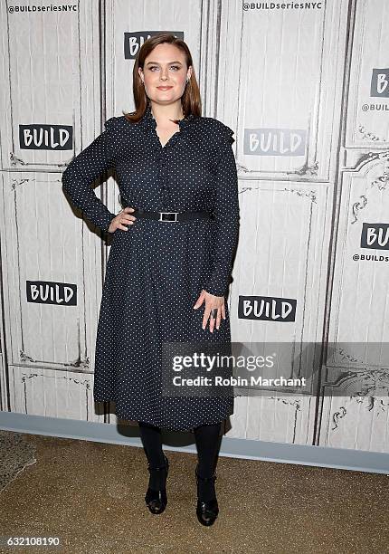 Emily Deschanel attends Build Series Presents "Bones" at Build Studio on January 19, 2017 in New York City.