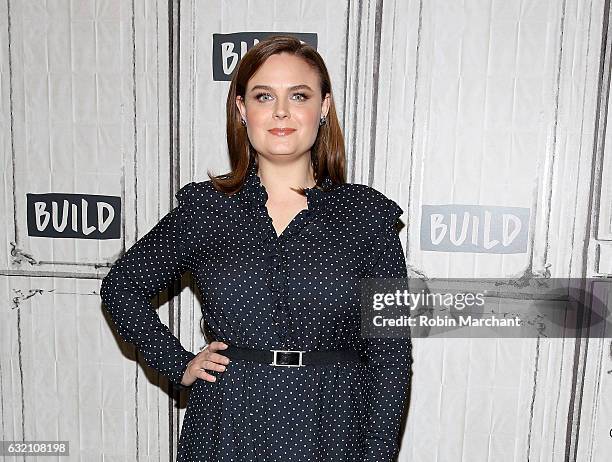 Emily Deschanel attends Build Series Presents "Bones" at Build Studio on January 19, 2017 in New York City.