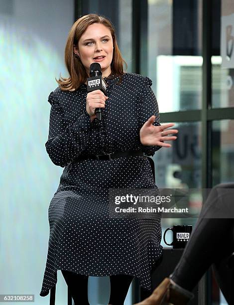 Emily Deschanel attends Build Series Presents "Bones" at Build Studio on January 19, 2017 in New York City.