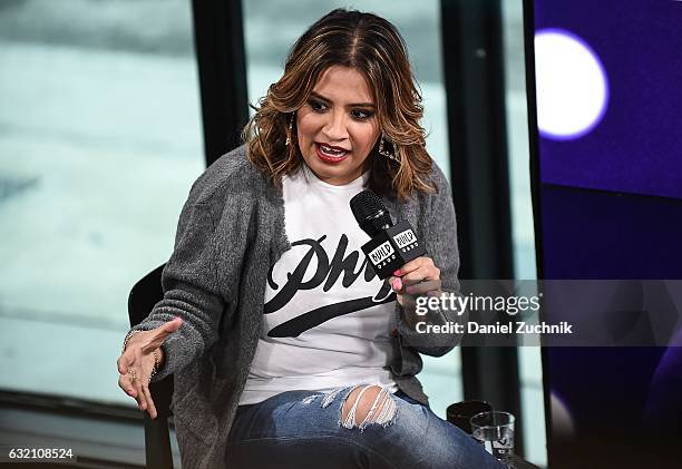 Cristela Alonzo attends the Build Series to discuss her role in 'Lower Classy' at Build Studio on January 19, 2017 in New York City.