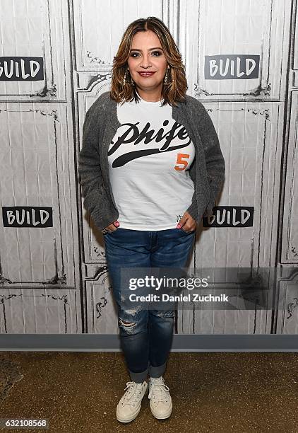 Cristela Alonzo attends the Build Series to discuss her role in 'Lower Classy' at Build Studio on January 19, 2017 in New York City.