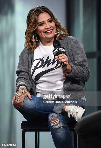 Cristela Alonzo attends the Build Series to discuss her role in 'Lower Classy' at Build Studio on January 19, 2017 in New York City.