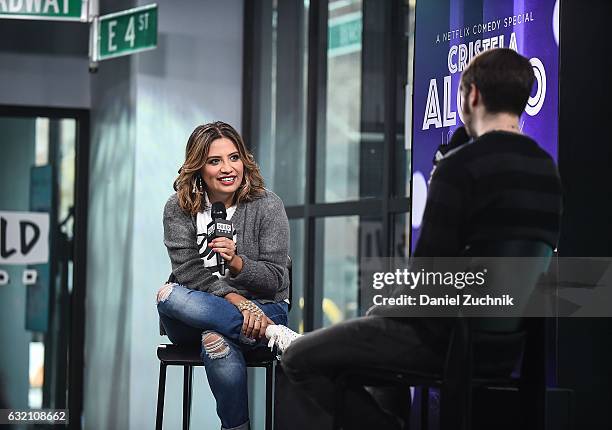 Cristela Alonzo attends the Build Series to discuss her role in 'Lower Classy' at Build Studio on January 19, 2017 in New York City.