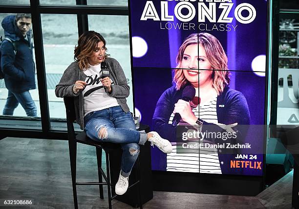 Cristela Alonzo attends the Build Series to discuss her role in 'Lower Classy' at Build Studio on January 19, 2017 in New York City.