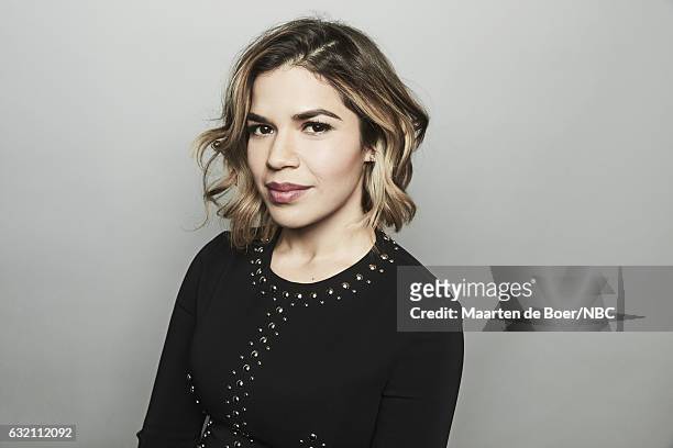 Actress America Ferrera of 'Superstore' poses for a portrait in the NBCUniversal Press Tour portrait studio at The Langham Huntington, Pasadena on...