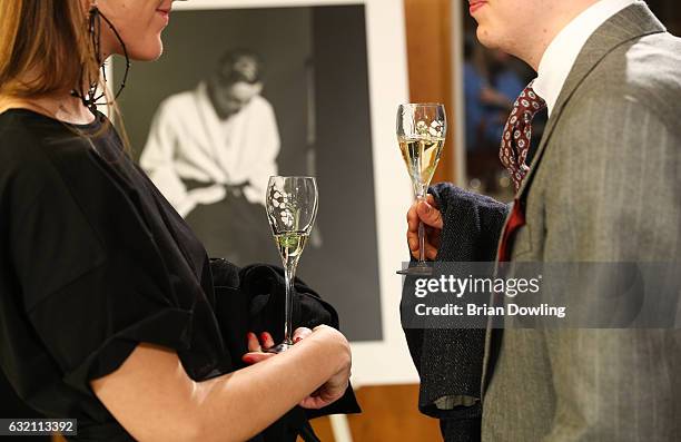 Atmosphere at the 'Icons in Fashion' vernissage during the Der Berliner Mode Salon A/W 2017 at Kronprinzenpalais on January 19, 2017 in Berlin,...