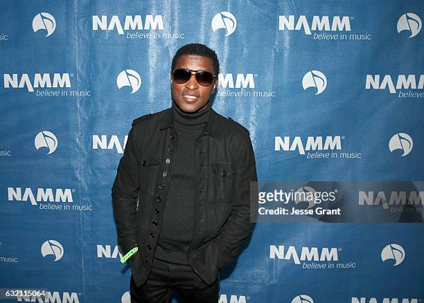 Singer-songwriter Babyface attends the 2017 NAMM Show Opening Day at Anaheim Convention Center on January 19, 2017 in Anaheim, California.