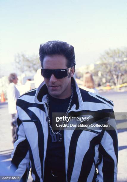 Comedian Andrew Dice Clay at the MTV Movie Awards in 1989 in Los Angeles, California.