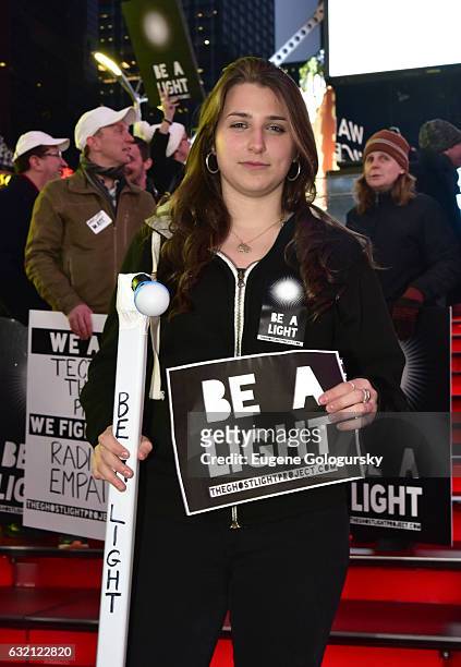 Leah Lane attends the The Ghostlight Project: Times Square on January 19, 2017 in New York City.