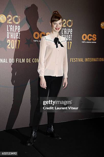 Actress Louise Bourgoin attends "Sous le Meme Toit" Photocall during tne 20th L'Alpe D'Huez International Film Festival on January 19, 2017 in Alpe...