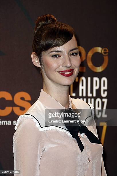 Actress Louise Bourgoin attends "Sous le Meme Toit" Photocall during tne 20th L'Alpe D'Huez International Film Festival on January 19, 2017 in Alpe...