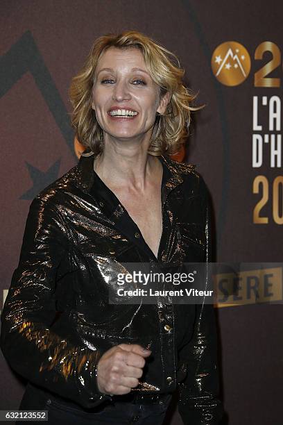 Actress Alexandra Lamy attends "Sous le Meme Toit" Photocall during tne 20th L'Alpe D'Huez International Film Festival on January 19, 2017 in Alpe...