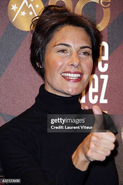 Presenter Alessandra Sublet attends "Sous le Meme Toit" Photocall during tne 20th L'Alpe D'Huez International Film Festival on January 19, 2017 in...