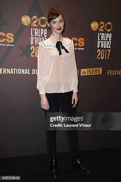 Actress Louise Bourgoin attends "Sous le Meme Toit" Photocall during tne 20th L'Alpe D'Huez International Film Festival on January 19, 2017 in Alpe...