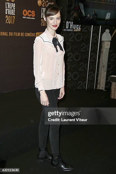 Actress Louise Bourgoin attends "Sous le Meme Toit" Photocall during tne 20th L'Alpe D'Huez International Film Festival on January 19, 2017 in Alpe...