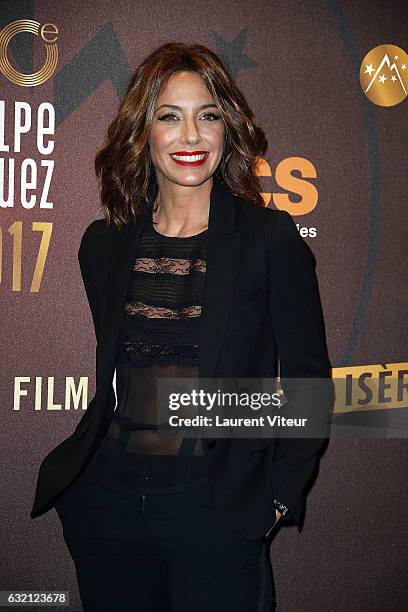 Presenter Virginie Guilhaume attends "Sous le Meme Toit" Photocall during tne 20th L'Alpe D'Huez International Film Festival on January 19, 2017 in...