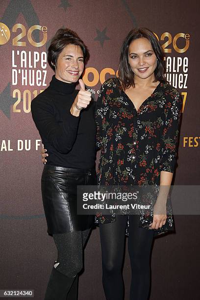 Alessandra Sublet and Valerie Begue attend "Sous le Meme Toit" Photocall during tne 20th L'Alpe D'Huez International Film Festival on January 19,...