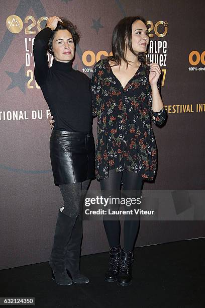 Alessandra Sublet and Valerie Begue attend "Sous le Meme Toit" Photocall during tne 20th L'Alpe D'Huez International Film Festival on January 19,...