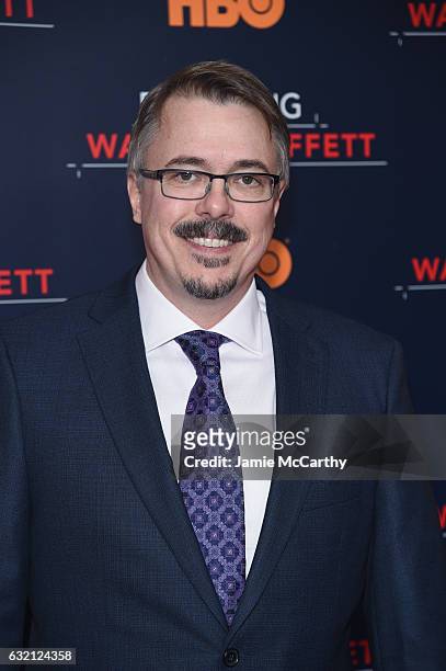 Writer Vince Gilligan attends 'Becoming Warren Buffett' World Premiere at The Museum of Modern Art on January 19, 2017 in New York City.