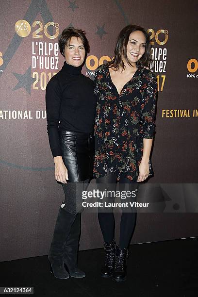 Alessandra Sublet and Valerie Begue attend "Sous le Meme Toit" Photocall during tne 20th L'Alpe D'Huez International Film Festival on January 19,...