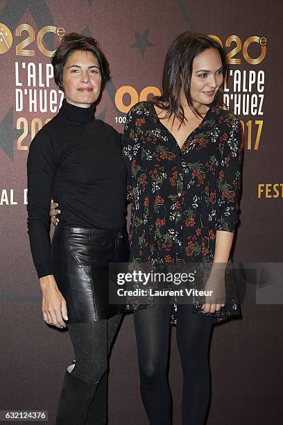 Alessandra Sublet and Valerie Begue attend "Sous le Meme Toit" Photocall during tne 20th L'Alpe D'Huez International Film Festival on January 19,...