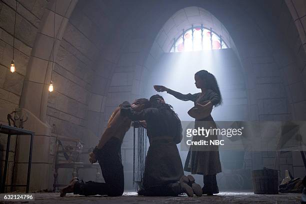 Beautiful Wickedness" Episode 106 -- Pictured: Oliver Jackson Cohen as Lucas, Adria Arjona as Dorothy, Jordan Loughran as Tip --