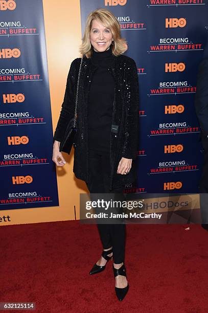 News anchor Paula Zahn attends 'Becoming Warren Buffett' World Premiere at The Museum of Modern Art on January 19, 2017 in New York City.