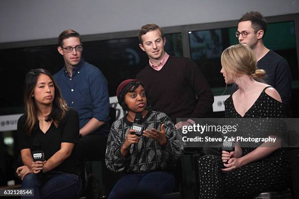 Zach Kornfeld, Kelsey Darragh, Ned Fulmer, Quinta Brunson, Keith Habersberger and Ashly Perez attend Build Series Presents Buzzfeed Motion Pictures...