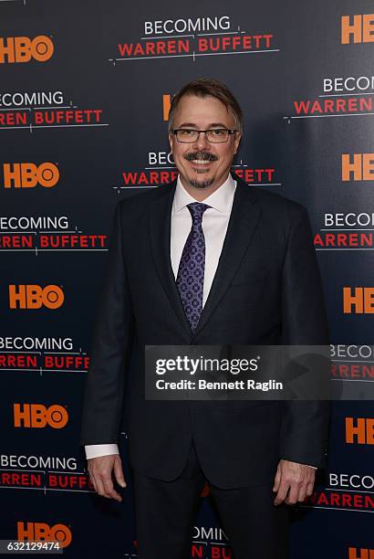 Director Vince Gilligan attends "Becoming Warren Buffett" World premiere at The Museum of Modern Art on January 19, 2017 in New York City.