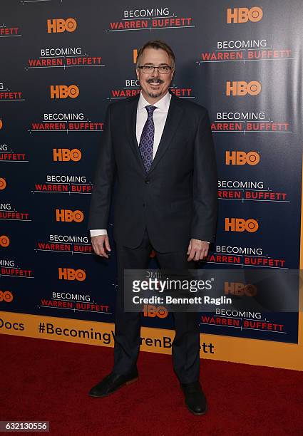 Director Vince Gilligan attends "Becoming Warren Buffett" World premiere at The Museum of Modern Art on January 19, 2017 in New York City.