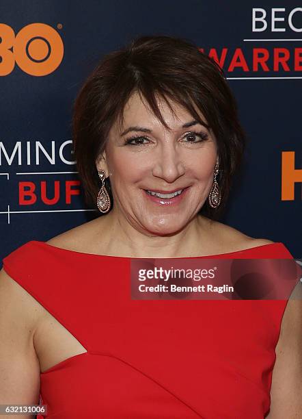 Media Executive Bonnie Fuller of HollywoodLife.com attends "Becoming Warren Buffett" World premiere at The Museum of Modern Art on January 19, 2017...